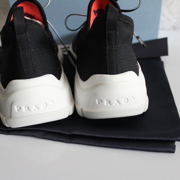 Prada Logo Speckled Lace Up Sneakers - Picture 10 of 15